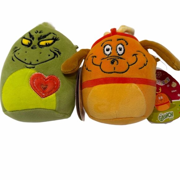 Squishmallows How the Grinch Stole Christmas Grinch & Max Plush Pillow Set - Picture 1 of 7